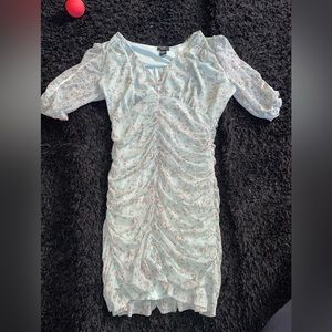 Rue21 Ruched Sage Green Floral Dress!